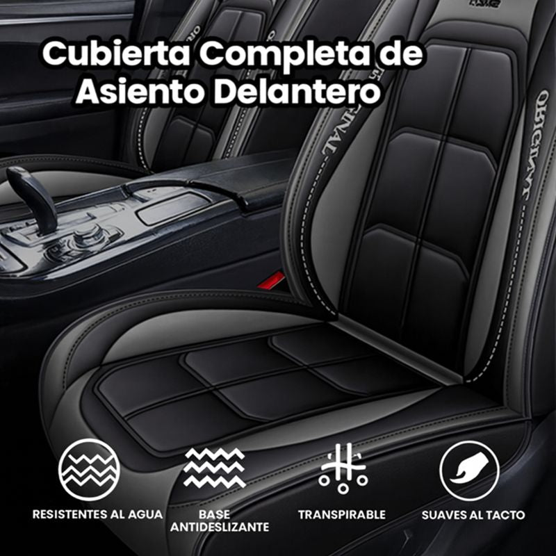 Funda de Auto Universal Magnus en Cuero Legítimo con Airbag +REGALOS: Alfombras de Cuero y Funda de Volante