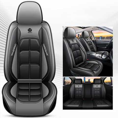 Funda de Auto Universal Magnus en Cuero Legítimo con Airbag +REGALOS: Alfombras de Cuero y Funda de Volante