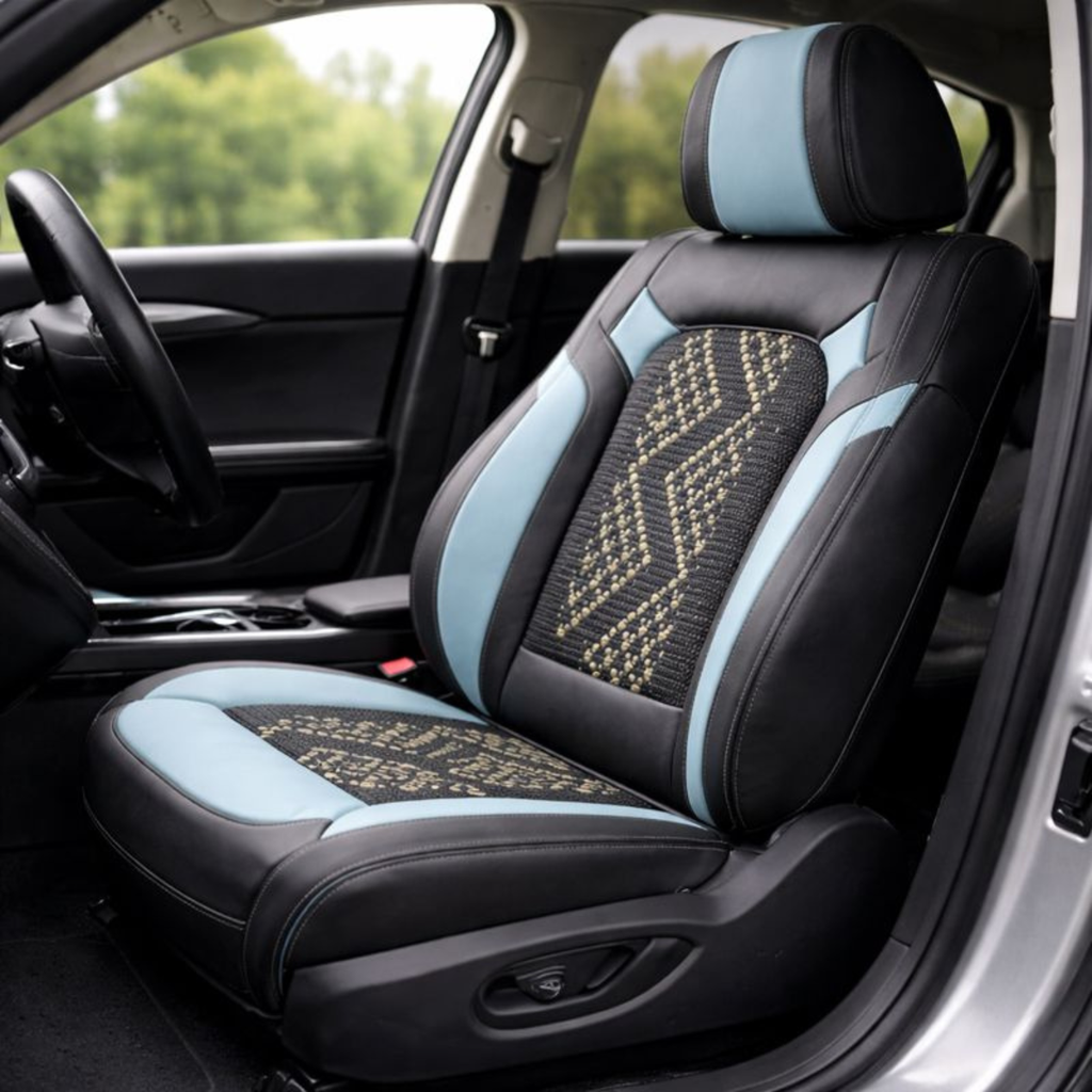 Funda para Auto Ímpeto Universal en Cuero Legítimo con Airbag Incorporado + REGALO: Alfombra y Funda para Volante